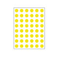 Nevs 1/4" Color Coding Dots Yellow - Sheet Form DOT-14M Yellow